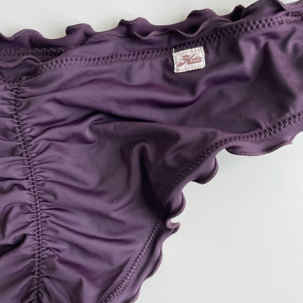 Plum Ruffle Bikini Bottom - Size Small - Picture 3 of 4